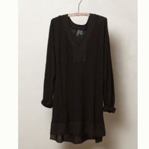 Anthropologie Black tunic shirt - 100% cotton